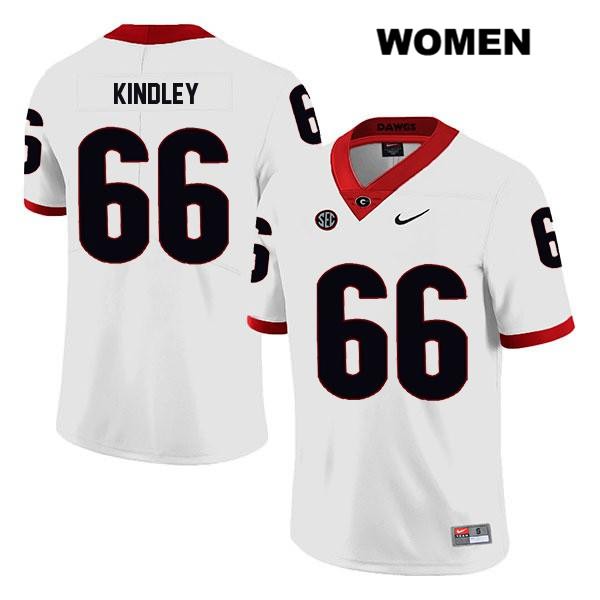Georgia Bulldogs Women's Solomon Kindley #66 NCAA Legend Authentic White Nike Stitched College Football Jersey OOI1856XH